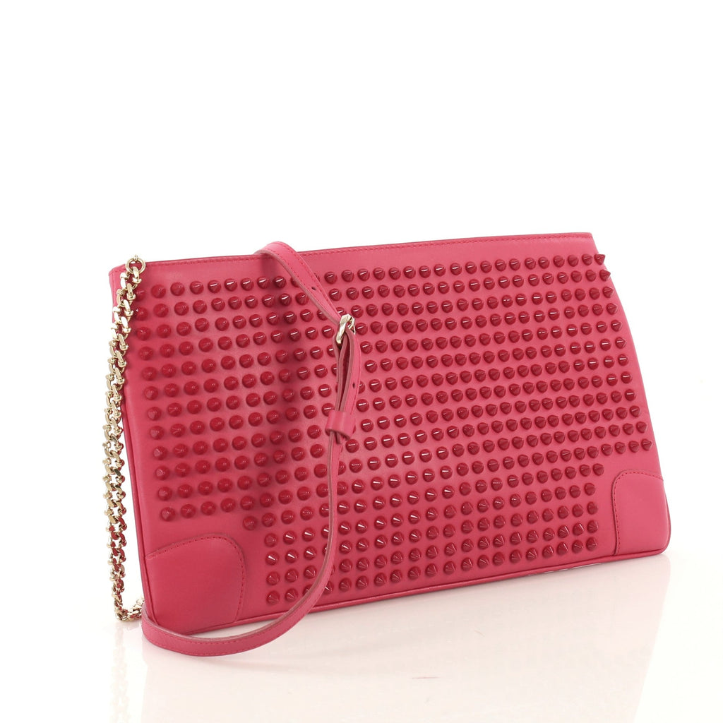 Loubiposh Clutch Spiked Leather