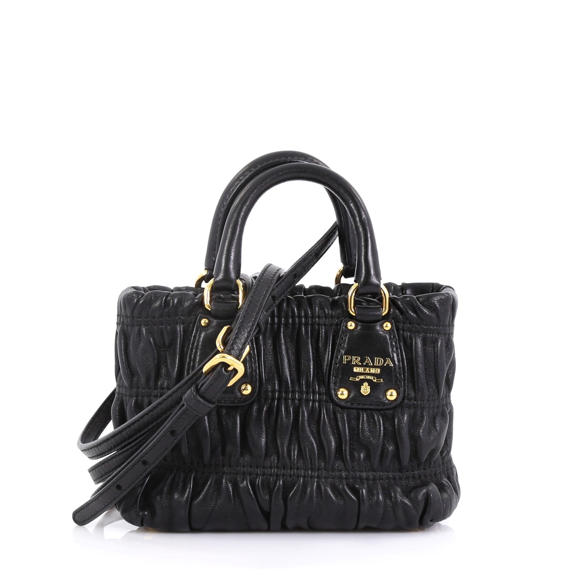 Gaufre Convertible Tote Nappa Leather Mini