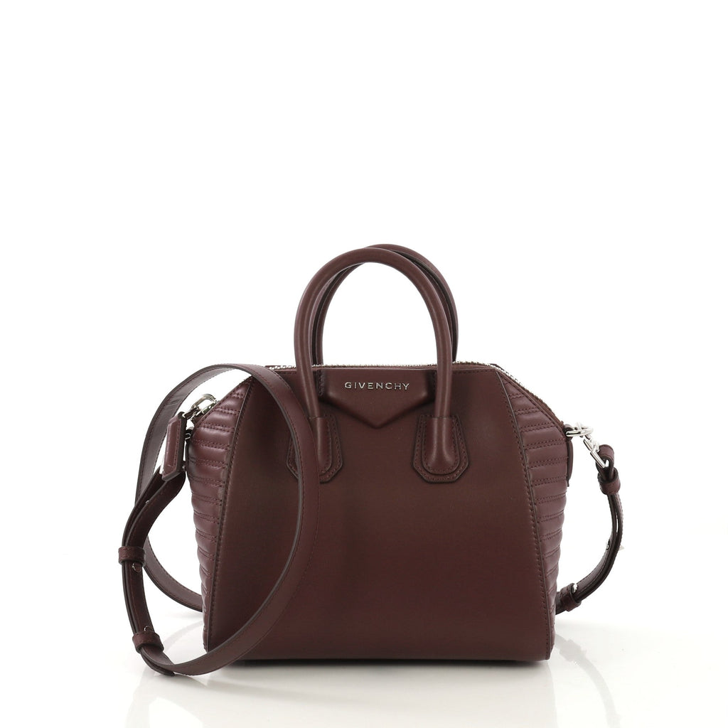 Antigona Bag Leather with Quilted Detail Mini