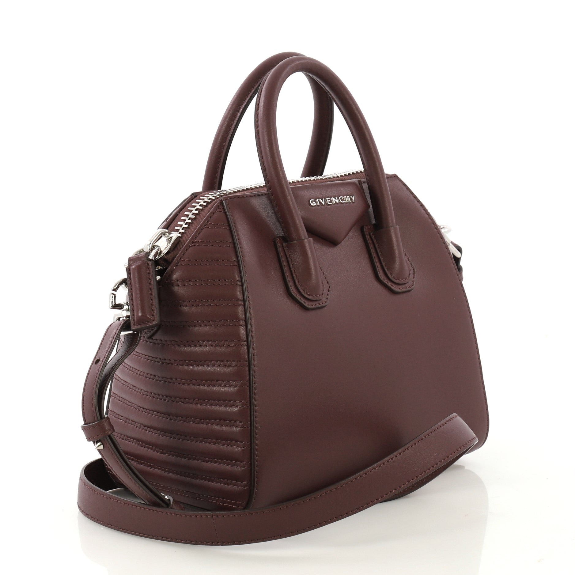 Antigona Bag Leather with Quilted Detail Mini