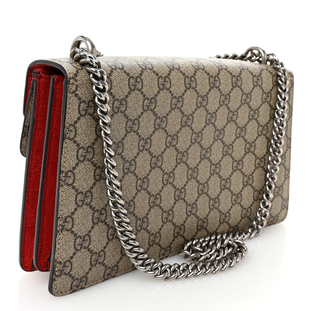 GG Supreme Monogram Small Dionysus Shoulder Bag Red