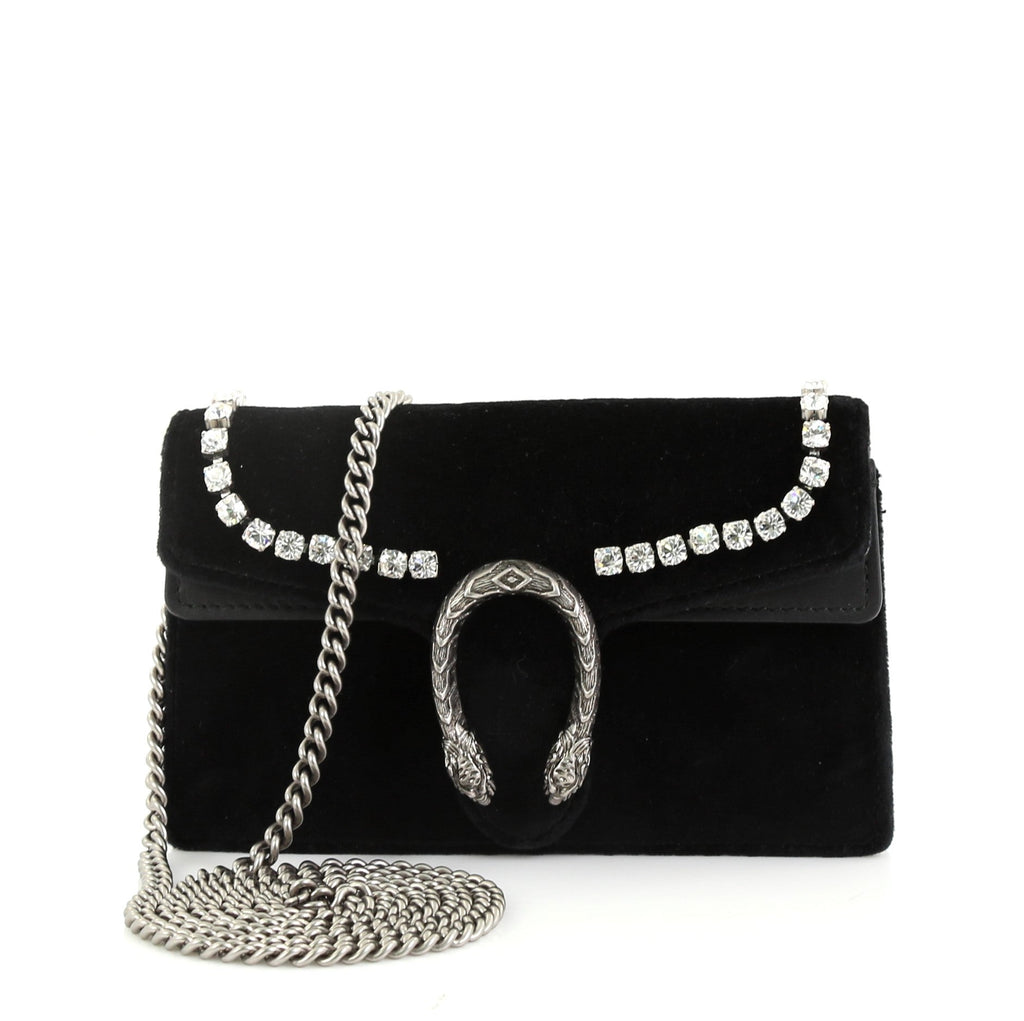 Dionysus Bag Crystal Embellished Velvet Super Mini