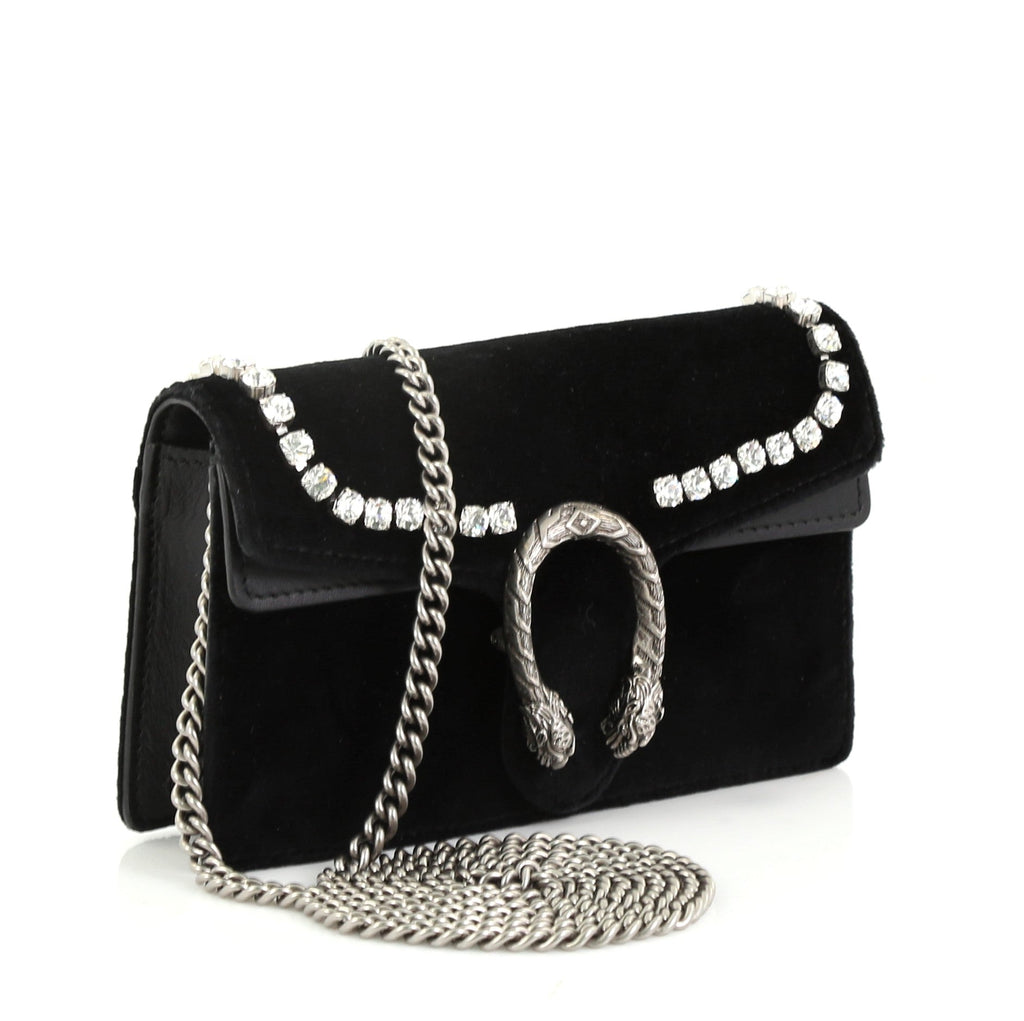 Dionysus Bag Crystal Embellished Velvet Super Mini
