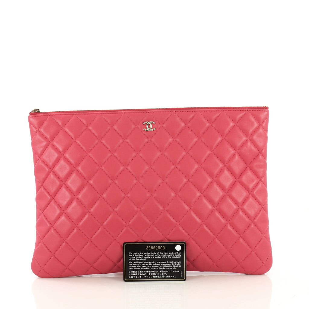 O Case Clutch Quilted Lambskin Large