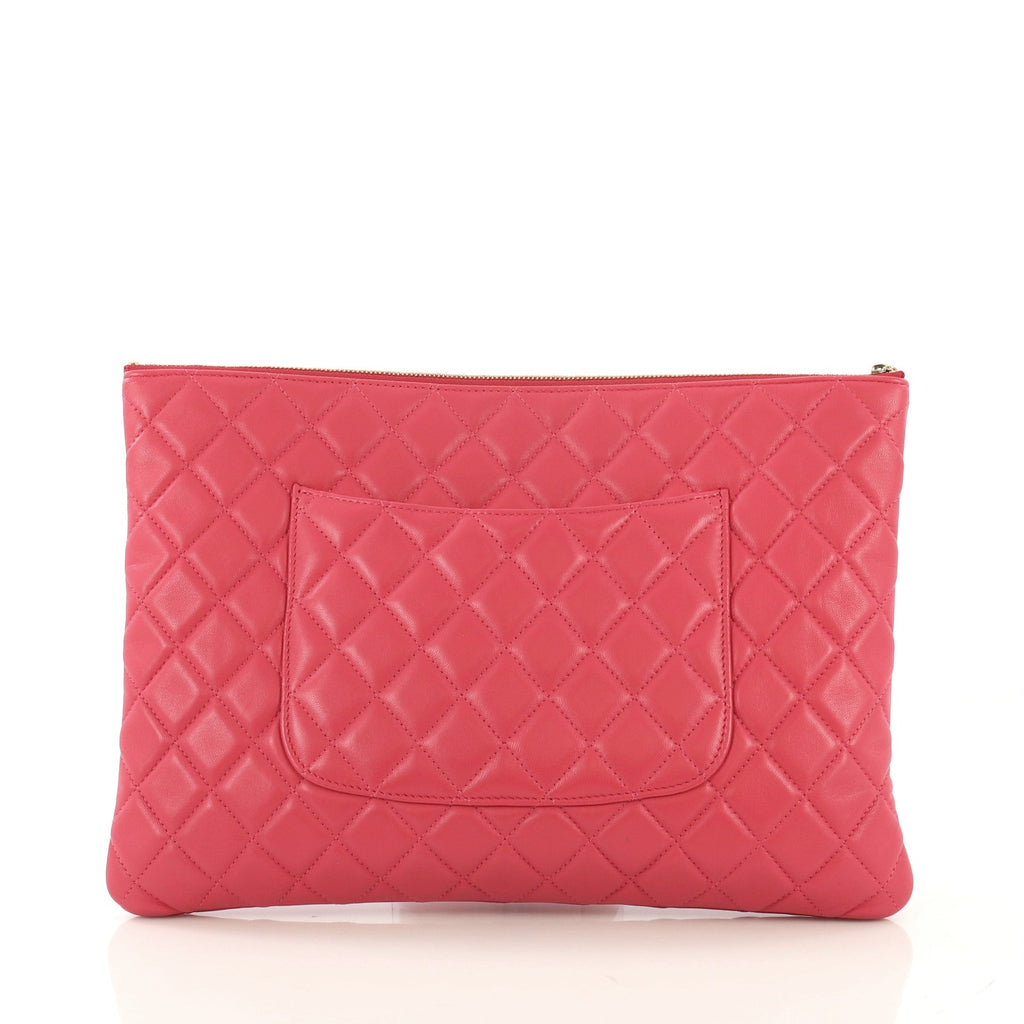O Case Clutch Quilted Lambskin Large