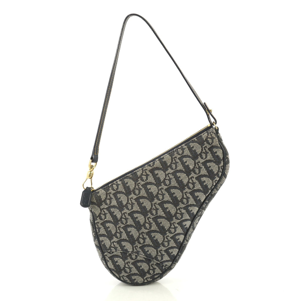 Vintage Saddle Bag Diorissimo Canvas Mini