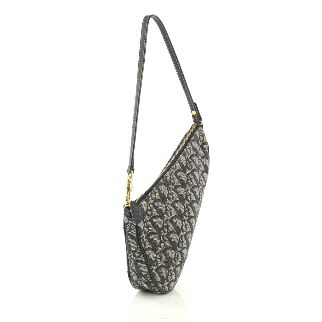 Vintage Saddle Bag Diorissimo Canvas Mini