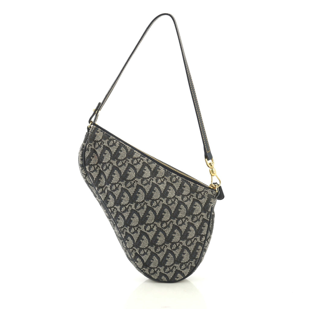 Vintage Saddle Bag Diorissimo Canvas Mini