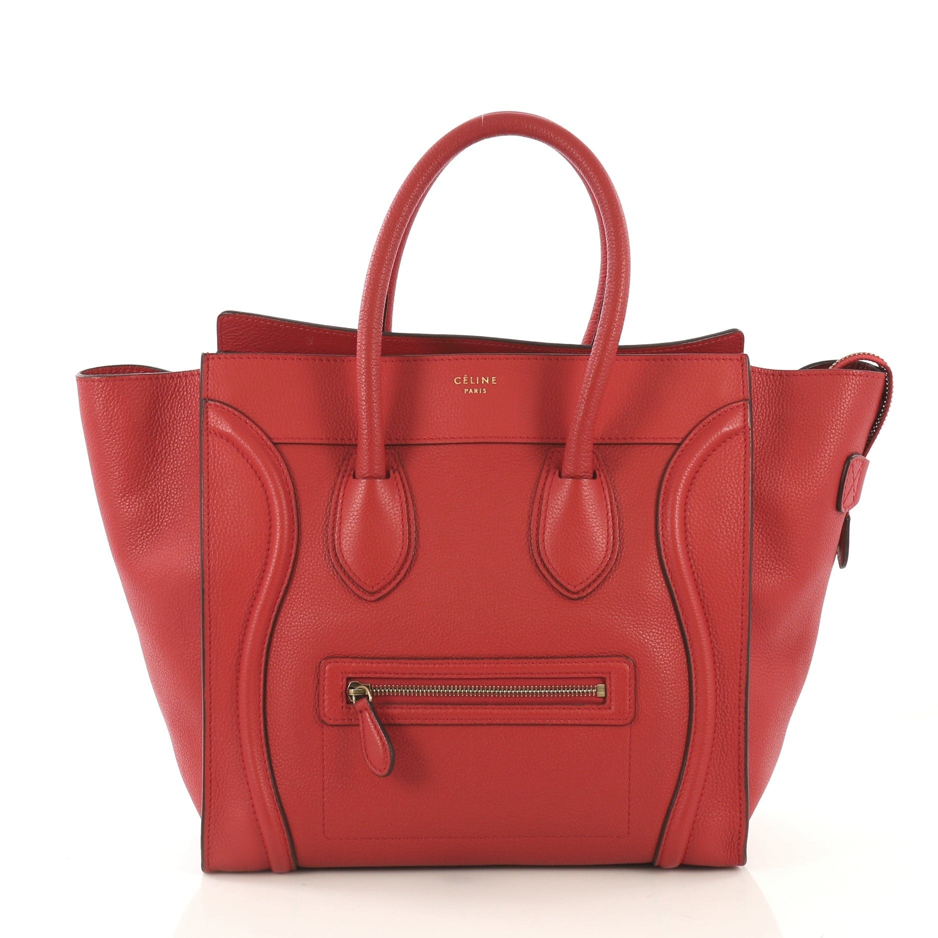 Luggage Handbag Grainy Leather Mini