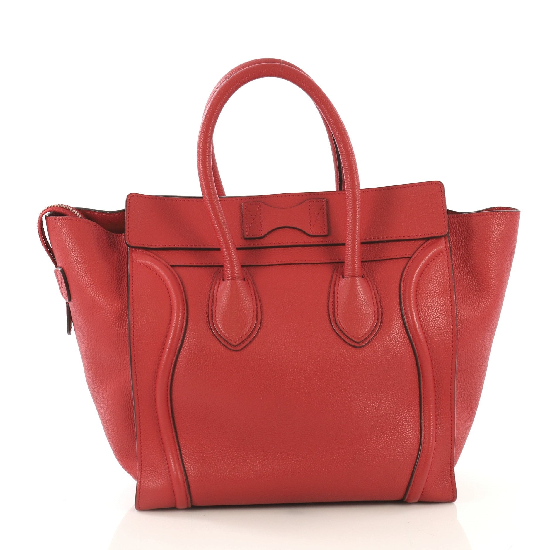Luggage Handbag Grainy Leather Mini