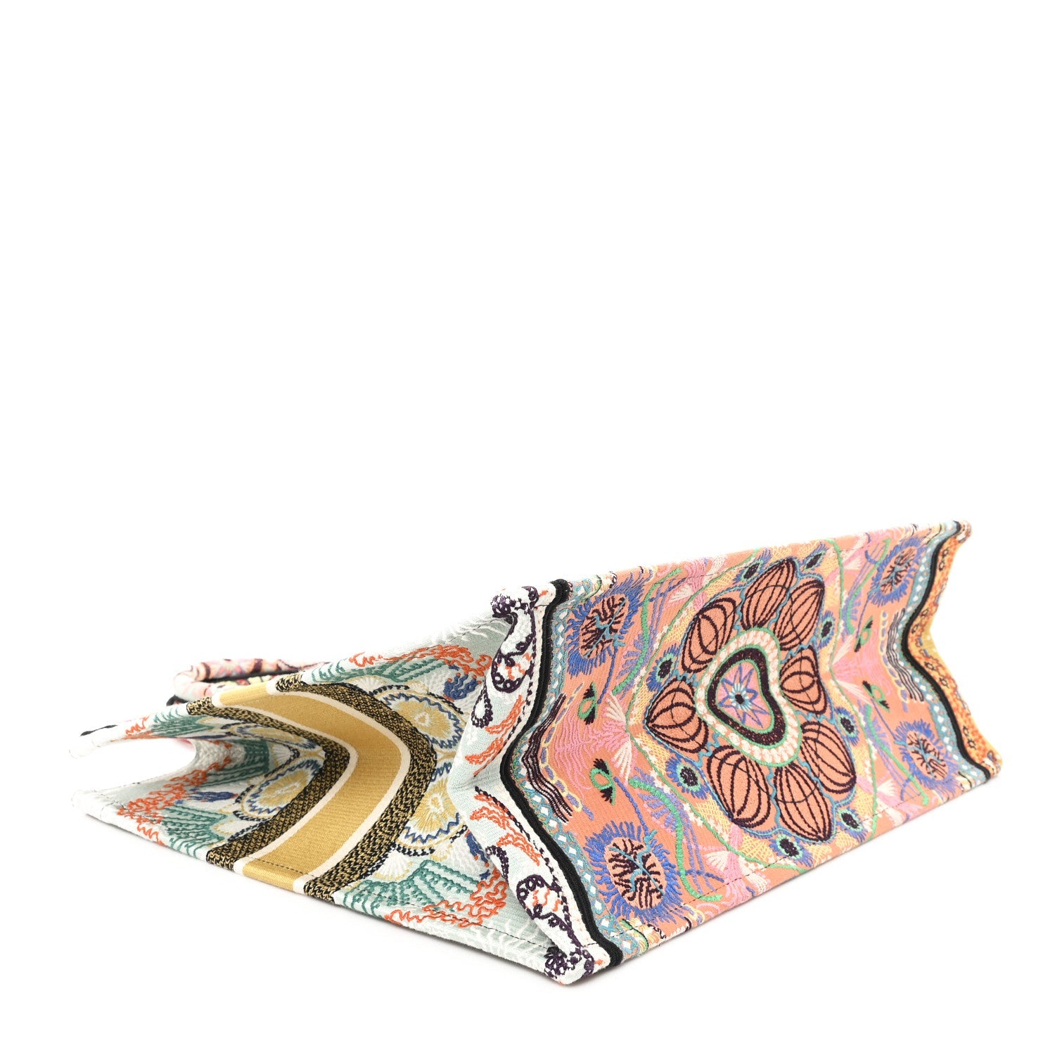 Canvas Embroidered Large In Lights Book Tote Multicolor