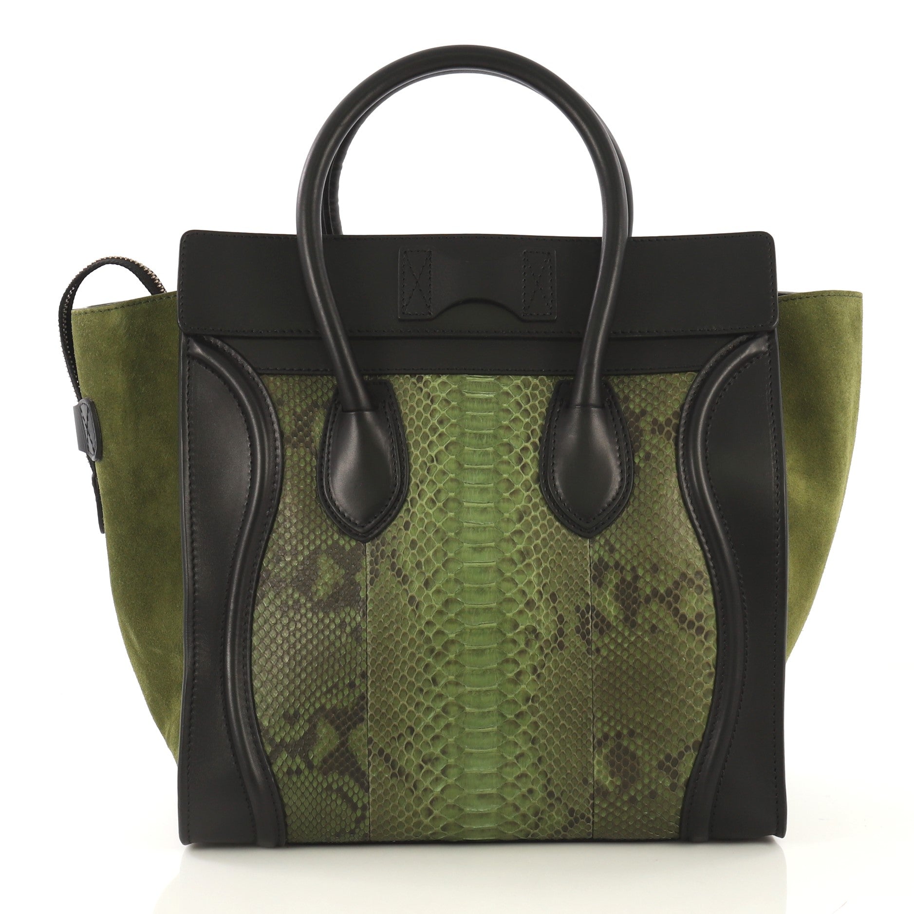 Luggage Handbag Python and Leather Mini