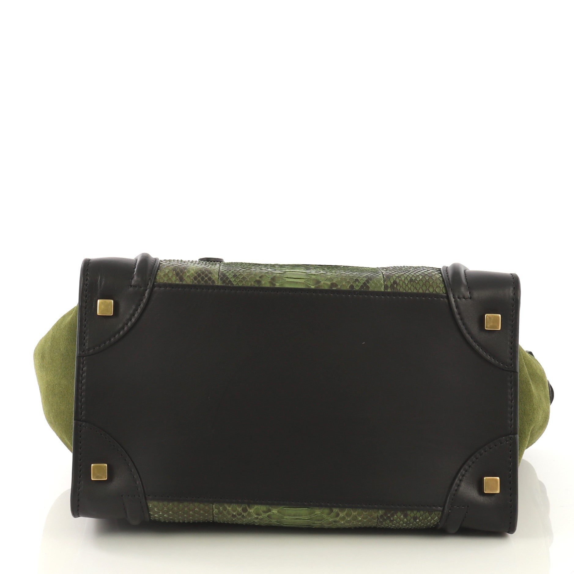 Luggage Handbag Python and Leather Mini