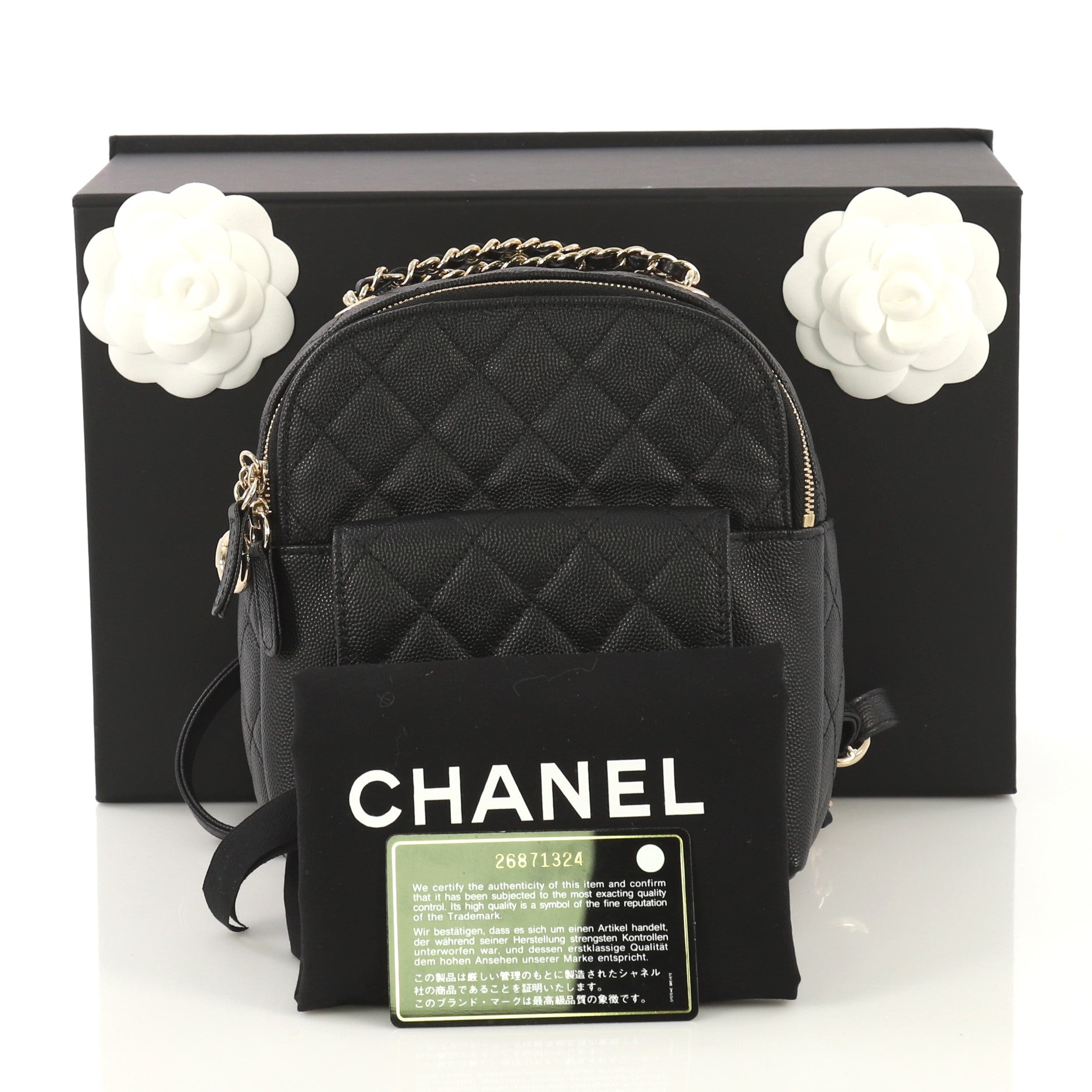 CC Day Backpack Quilted Caviar Mini