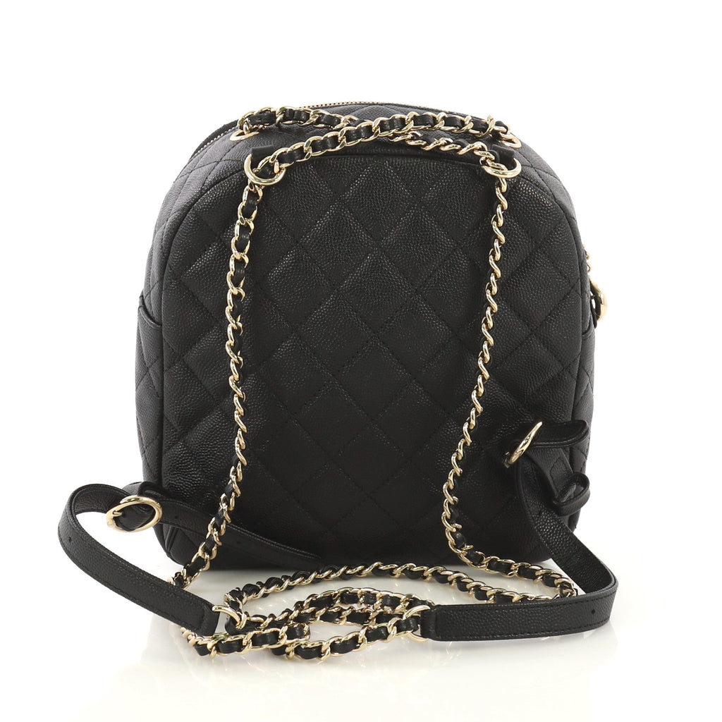 CC Day Backpack Quilted Caviar Mini