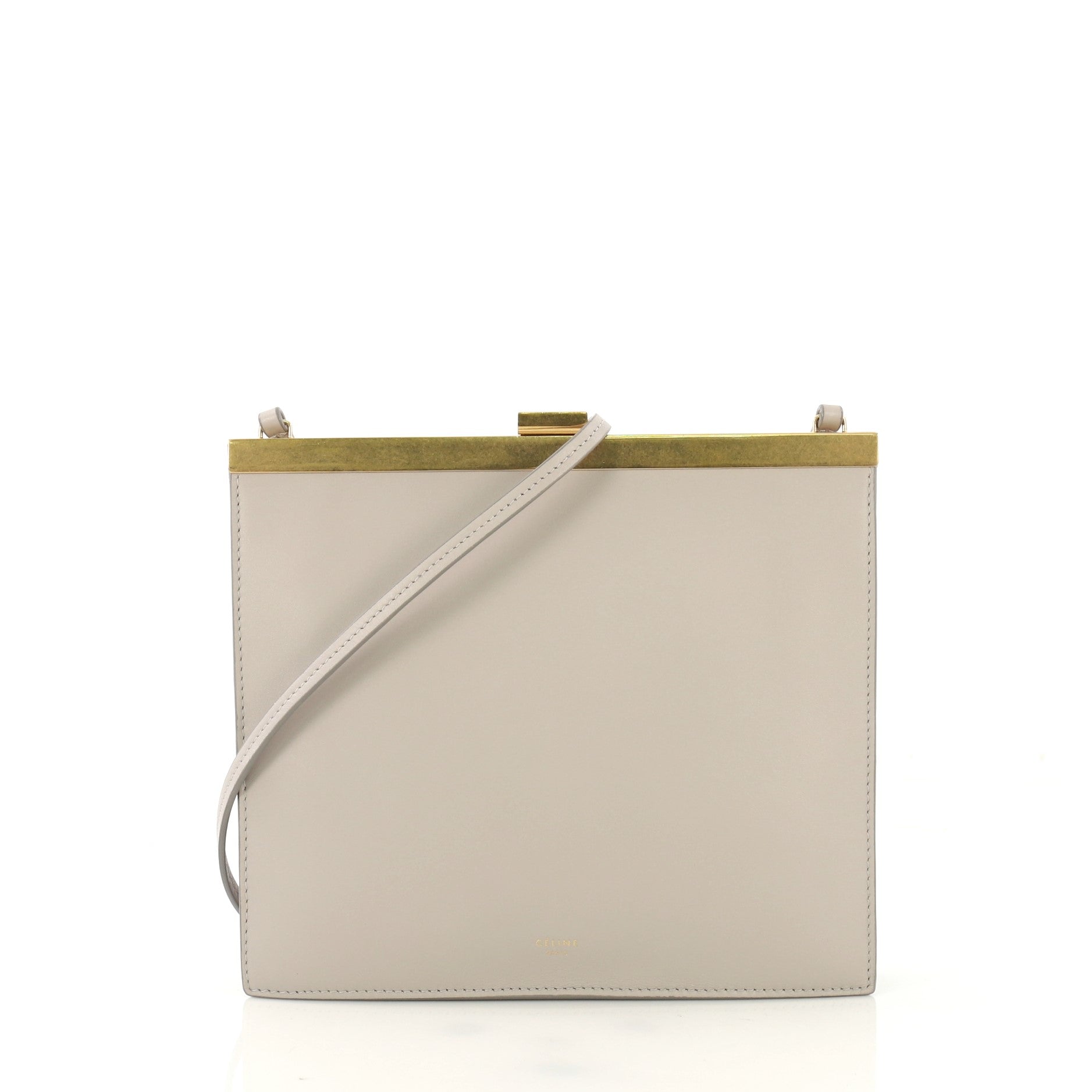 Clasp Crossbody Bag Leather Mini