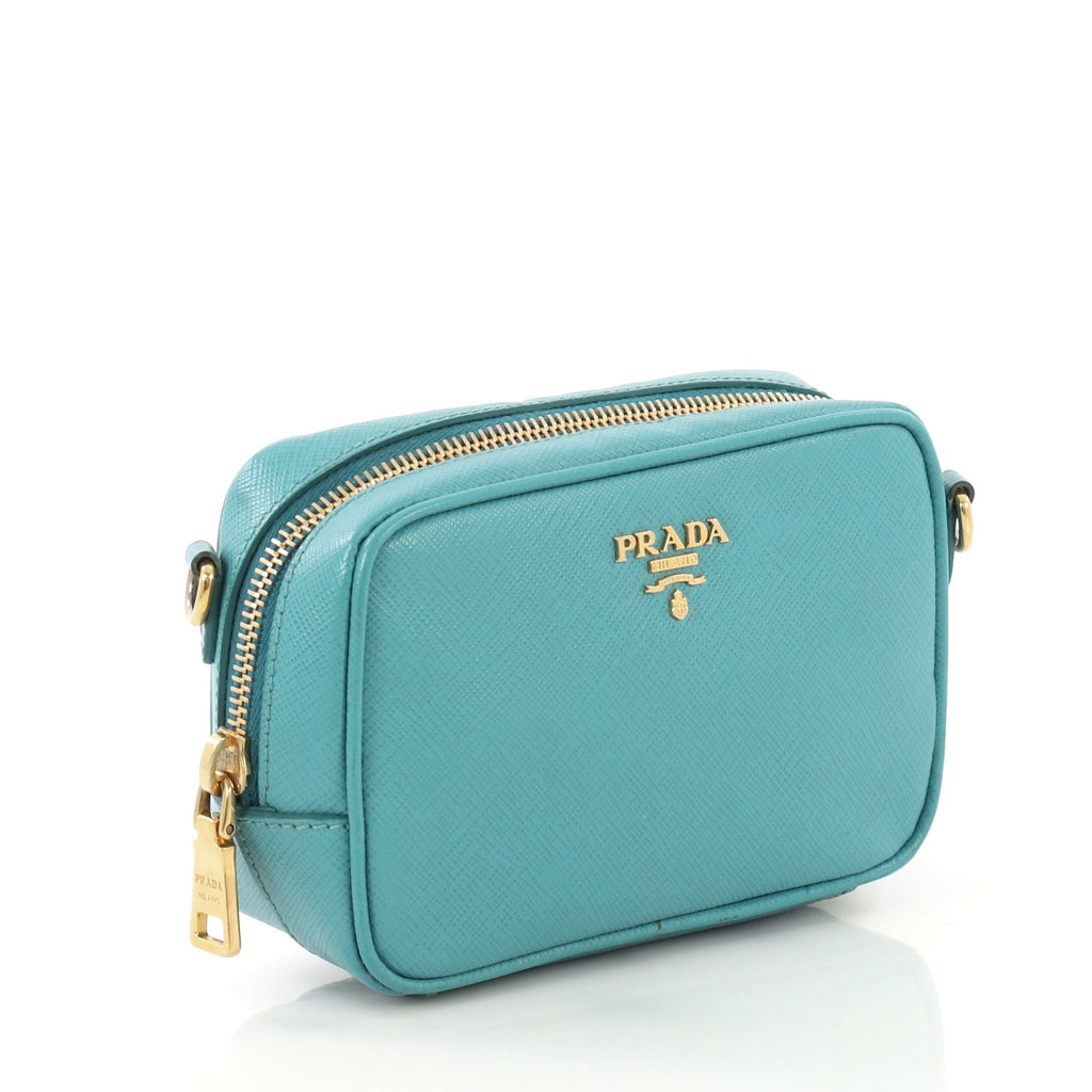 Zip Crossbody Bag Saffiano Leather Mini