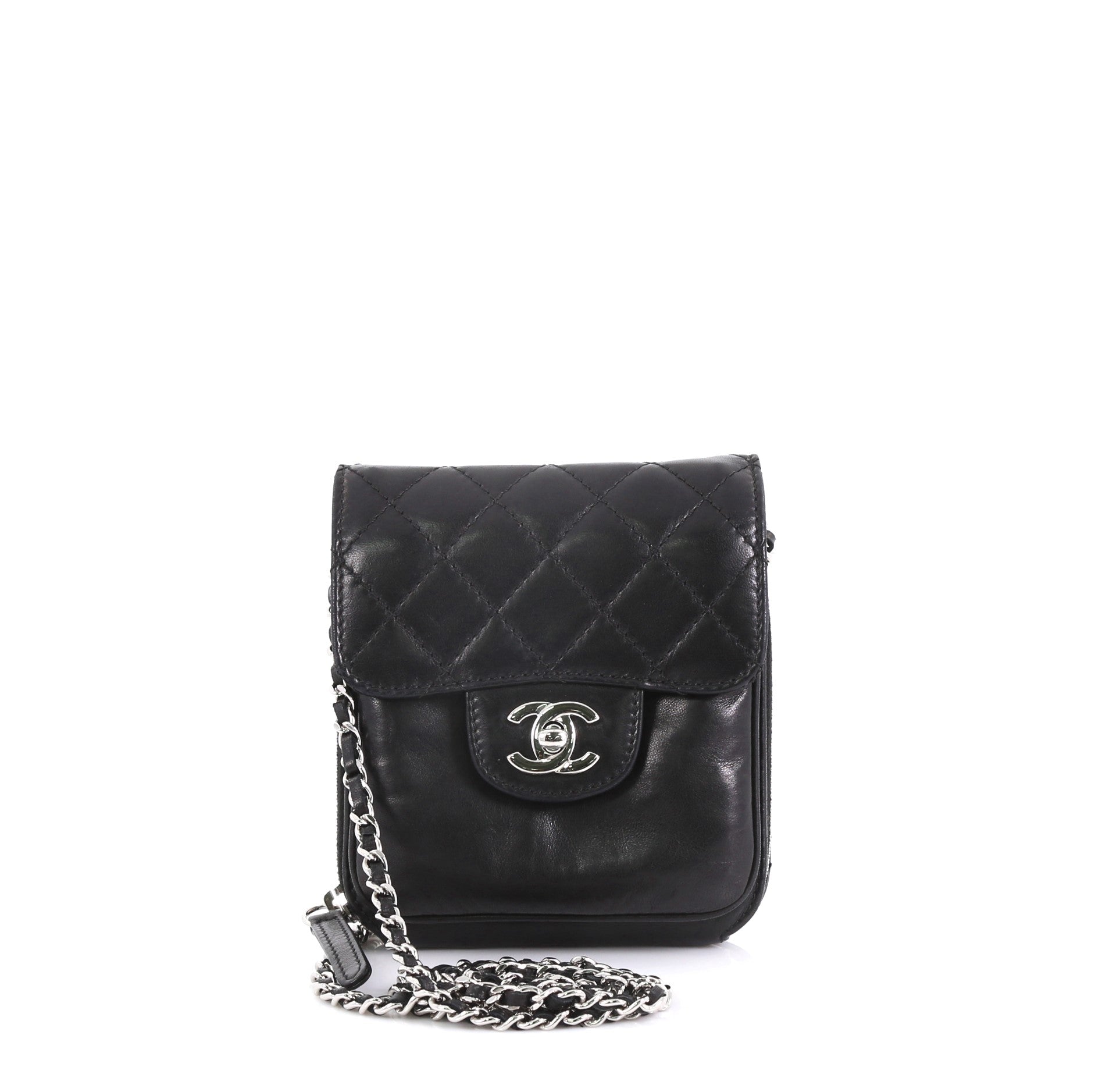 Wallet on Chain Flap Bag Quilted Lambskin Mini