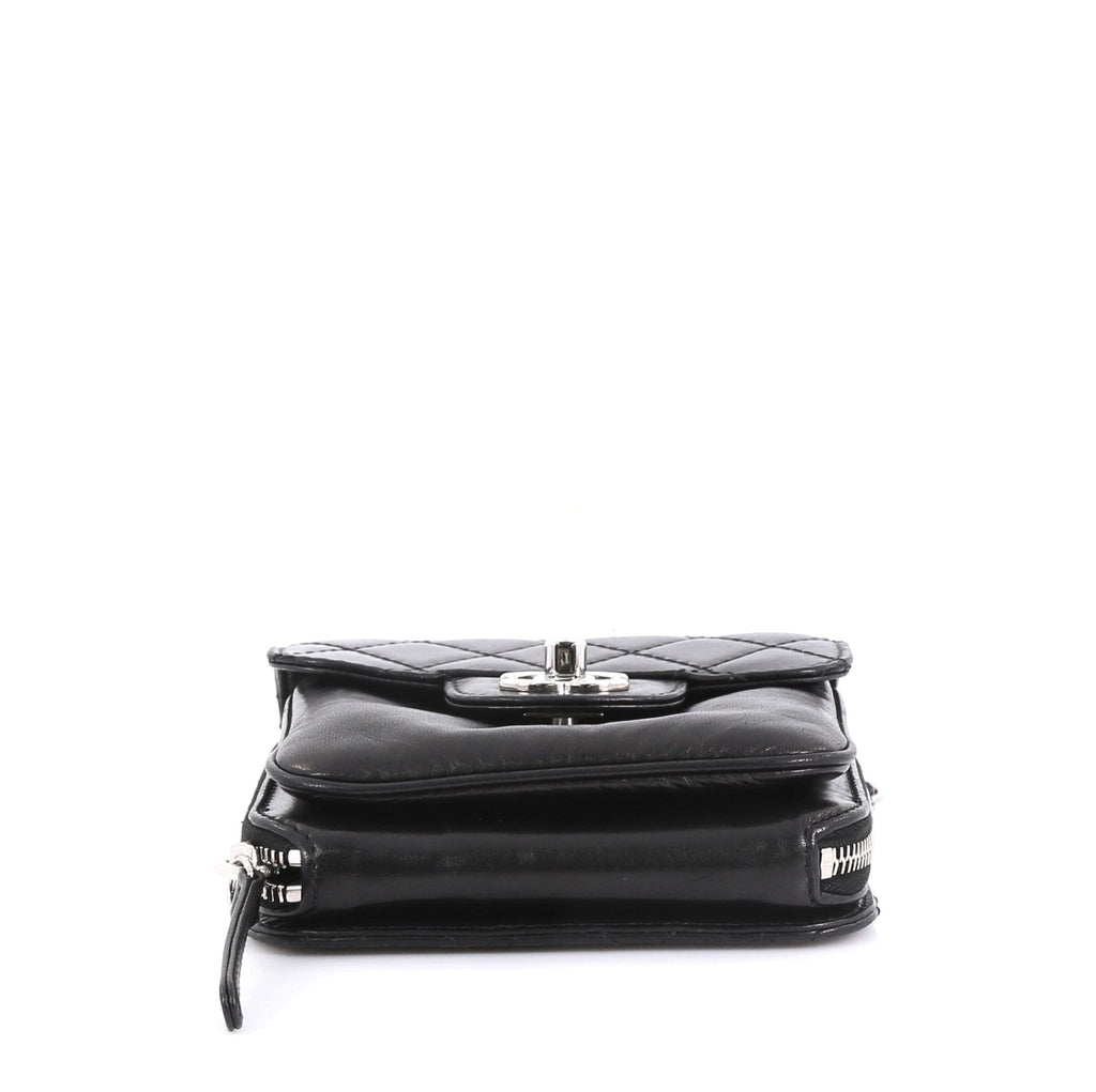 Wallet on Chain Flap Bag Quilted Lambskin Mini