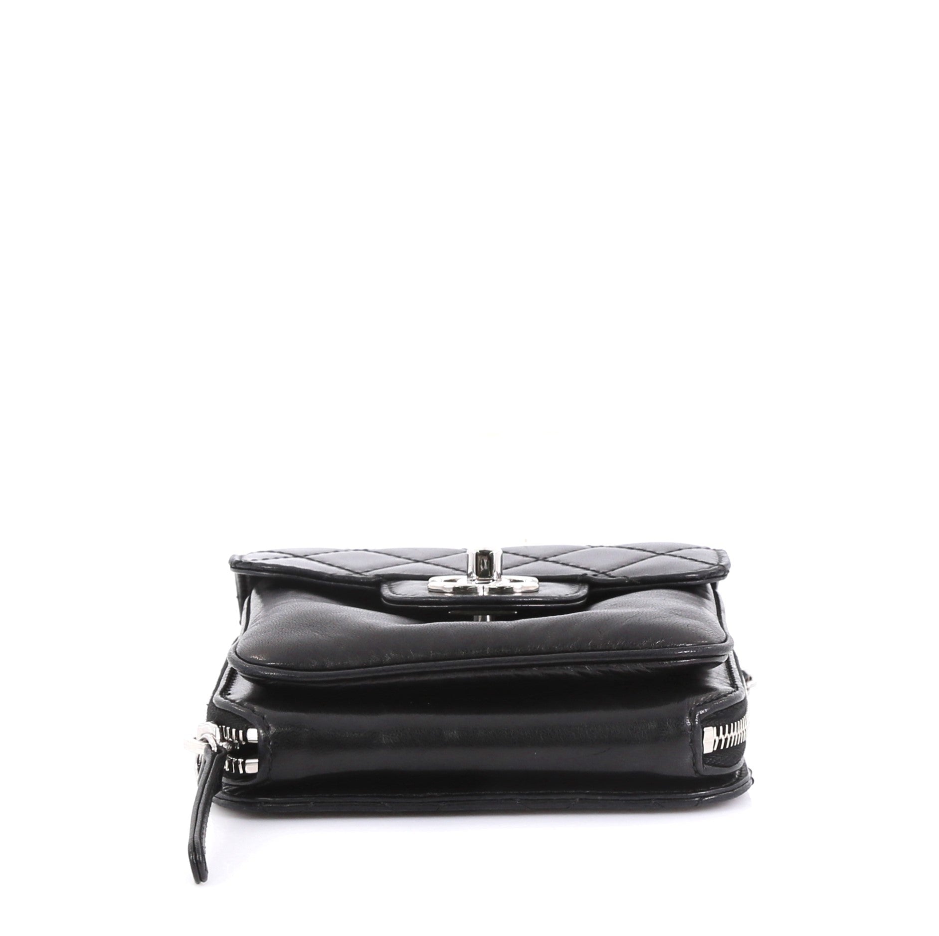 Wallet on Chain Flap Bag Quilted Lambskin Mini