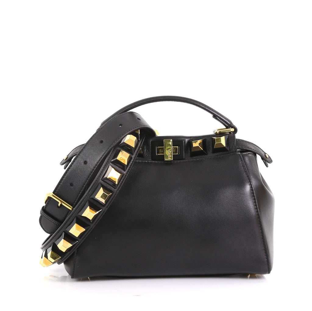 Peekaboo Bag Leather with Studded Detail Mini