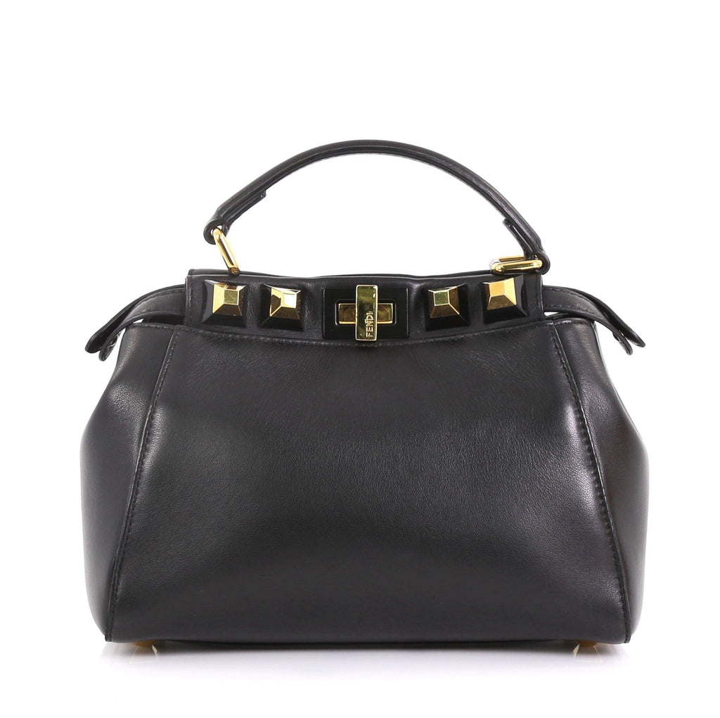 Peekaboo Bag Leather with Studded Detail Mini