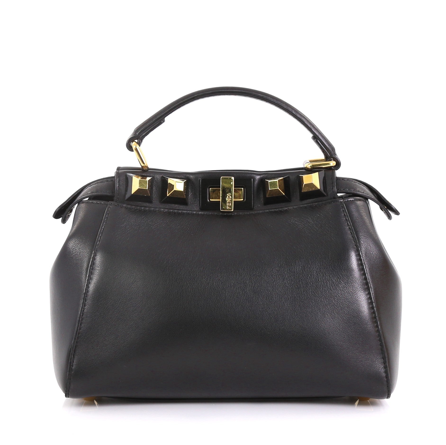 Peekaboo Bag Leather with Studded Detail Mini