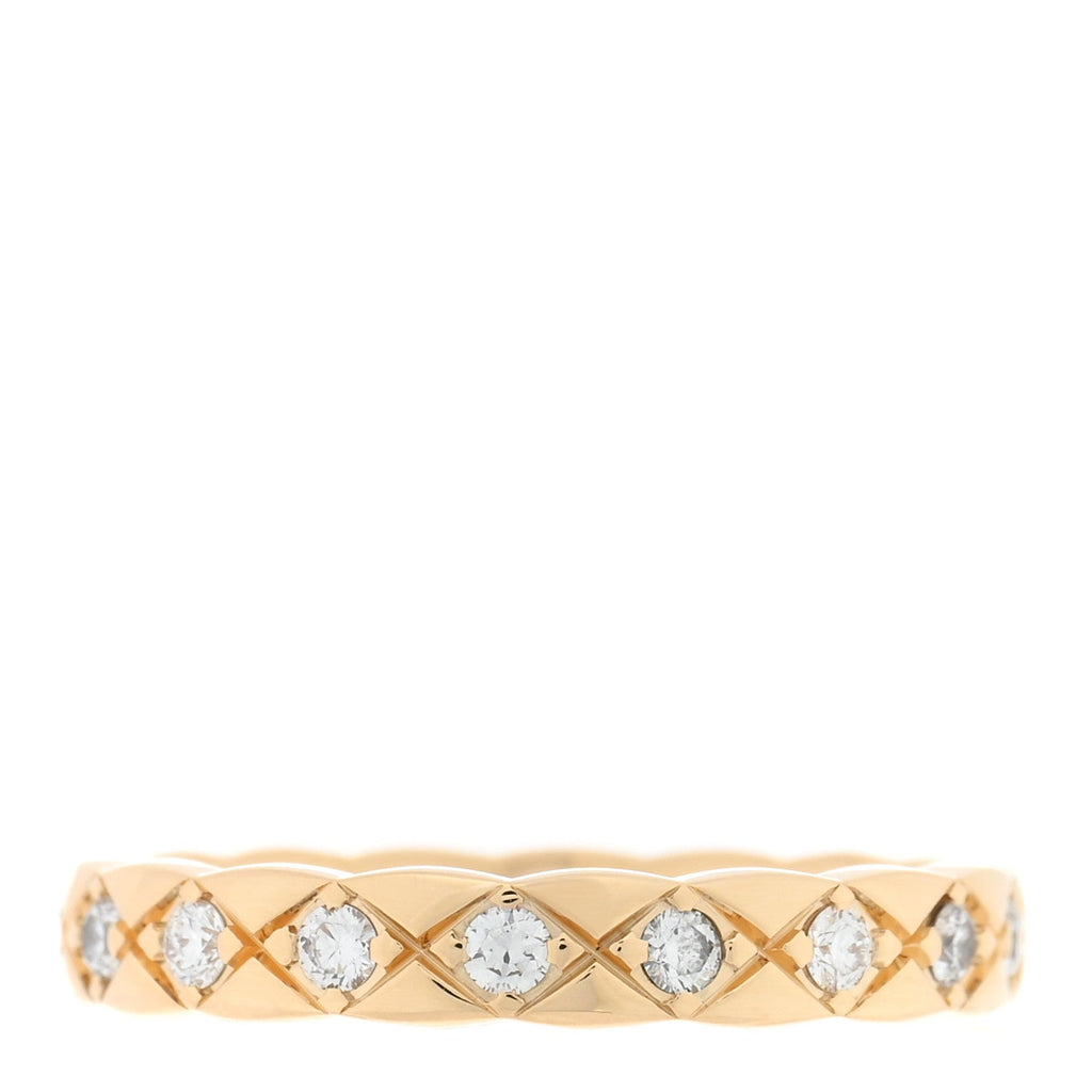 18K Yellow Gold Diamond Mini Coco Crush Ring 50 5.25