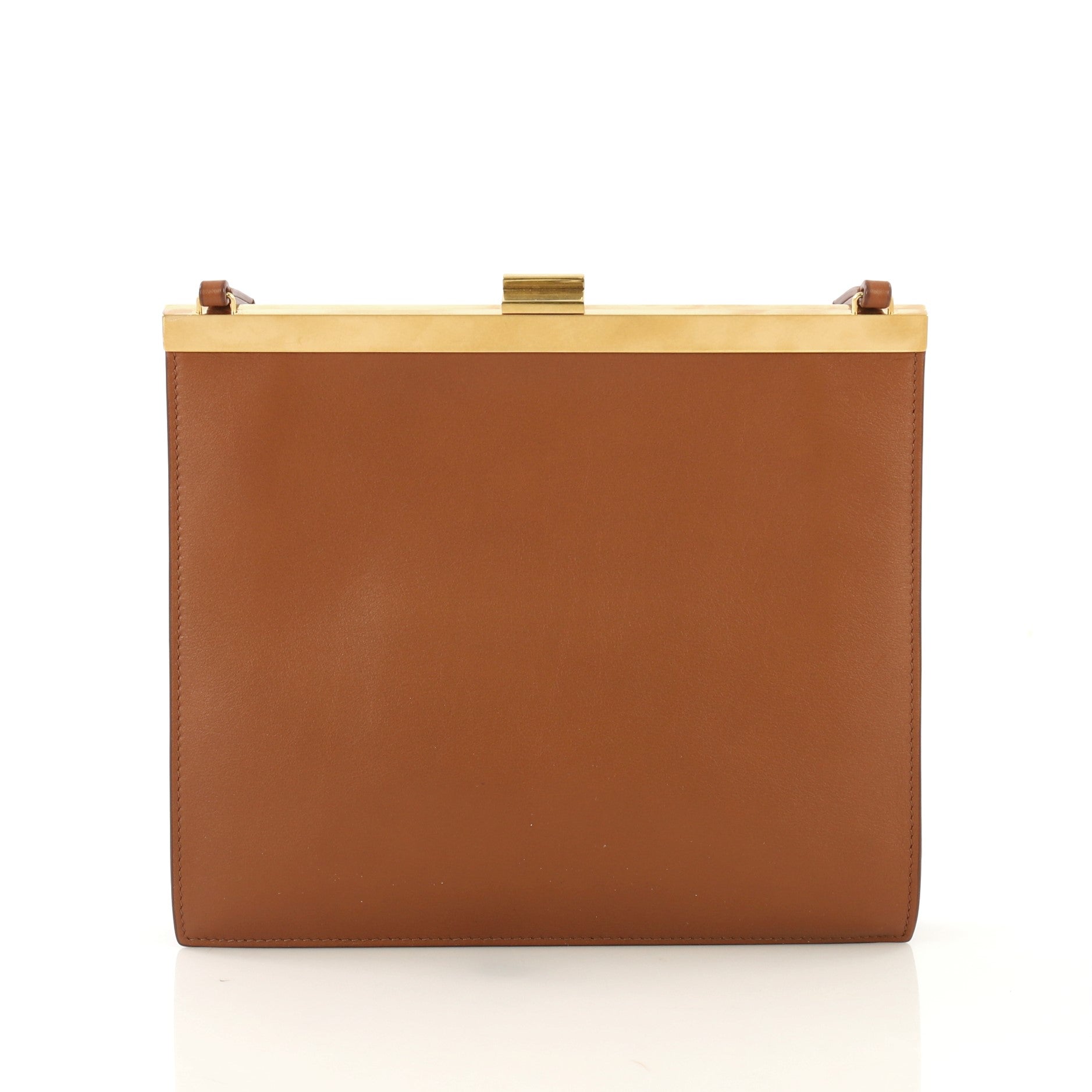 Clasp Crossbody Bag Leather Mini