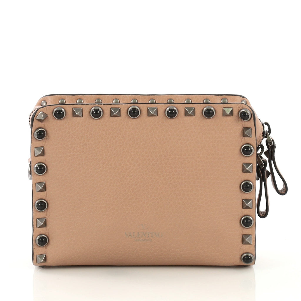 Rolling Rockstud Pocket Crossbody Leather with Cabochons Mini