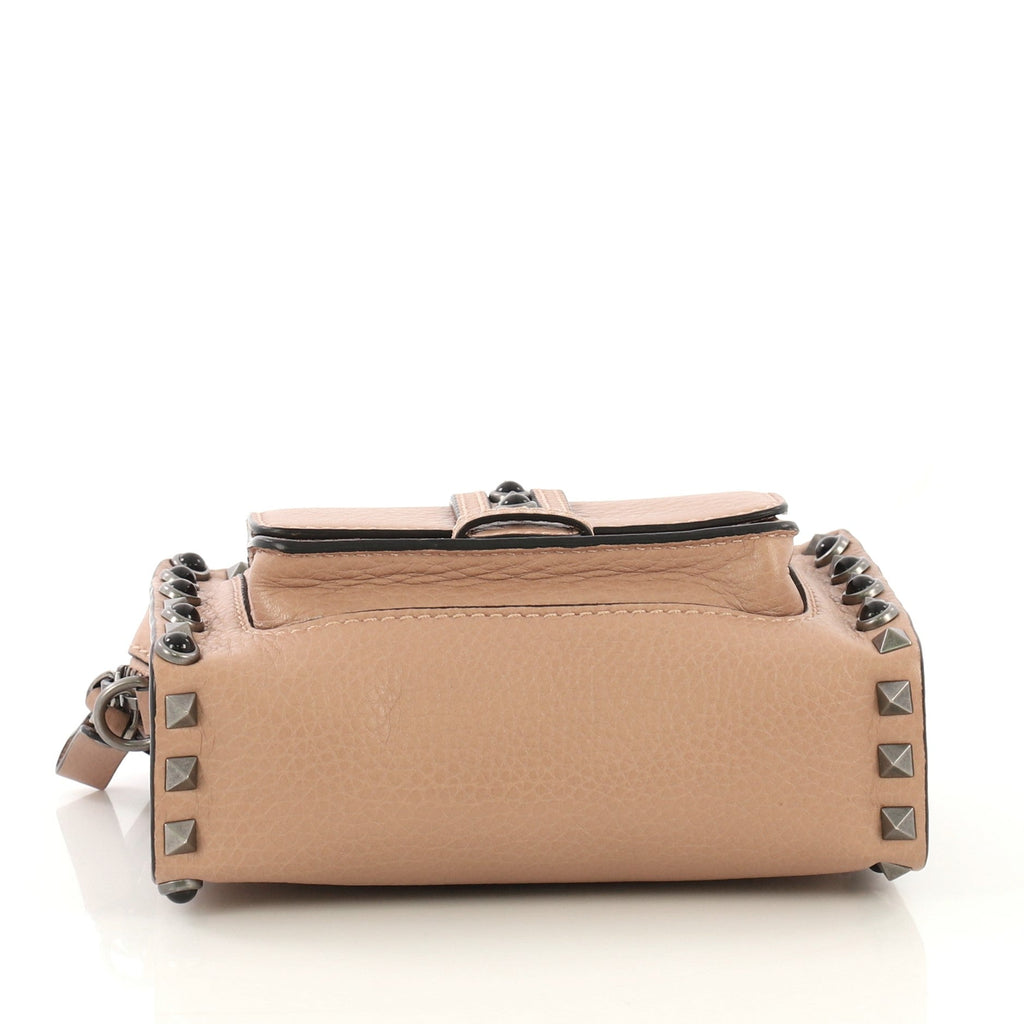 Rolling Rockstud Pocket Crossbody Leather with Cabochons Mini