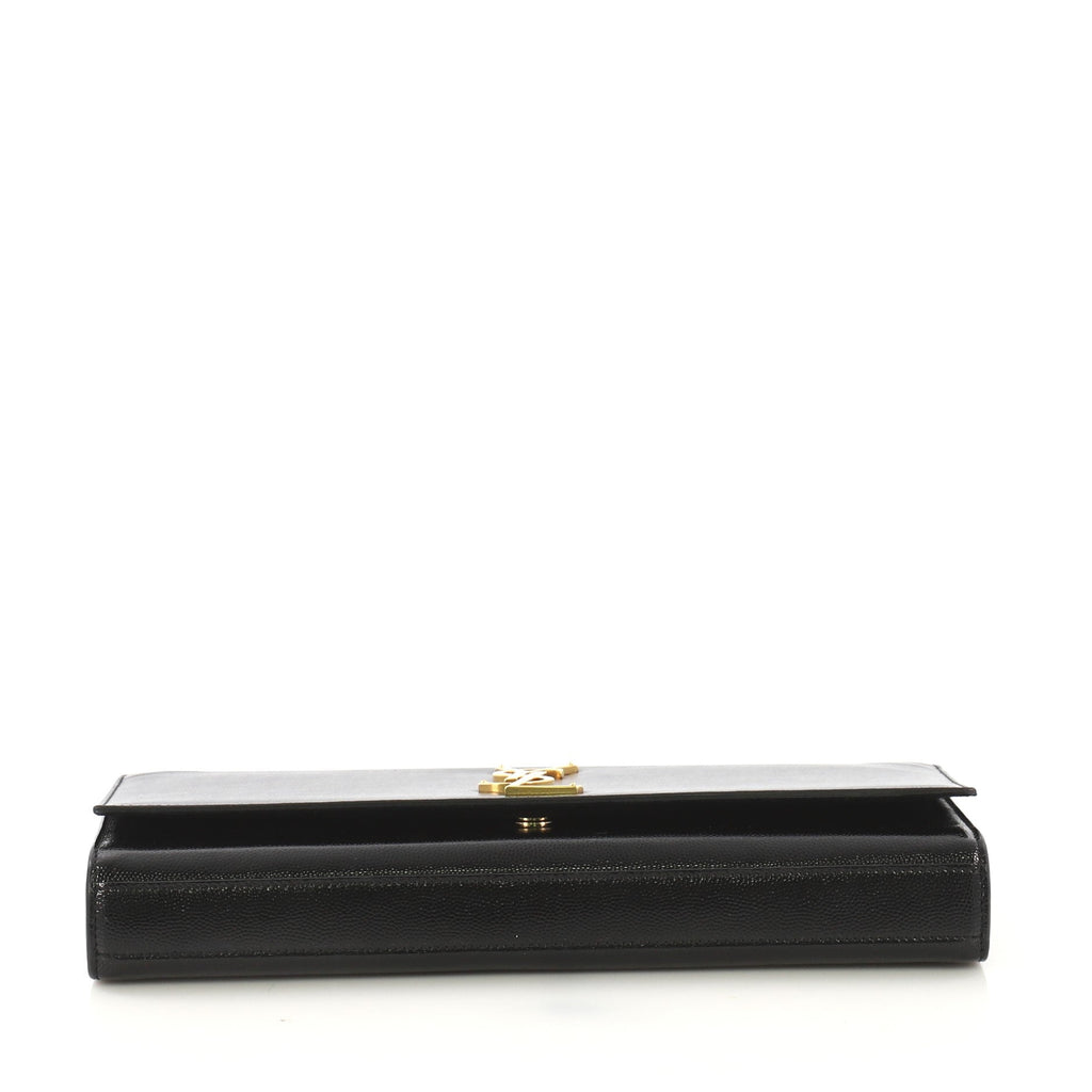 Classic Monogram Clutch Grainy Patent Long