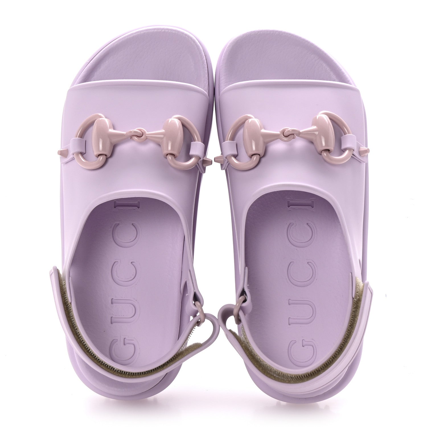 Soft Rubber Horsebit Touch Womens Strapped Sandals 37 Talc Pink