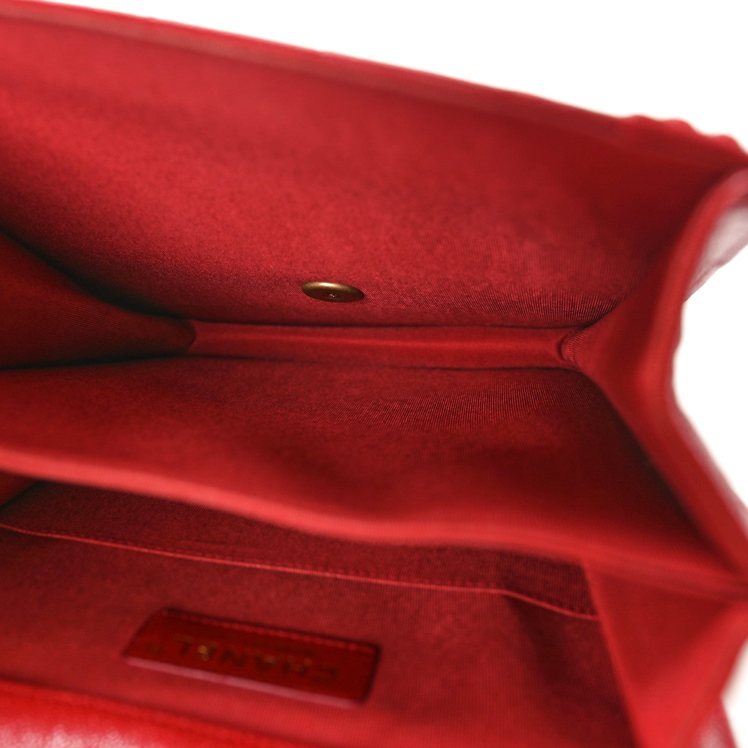 Caviar Quilted North South Boy Flap Red
