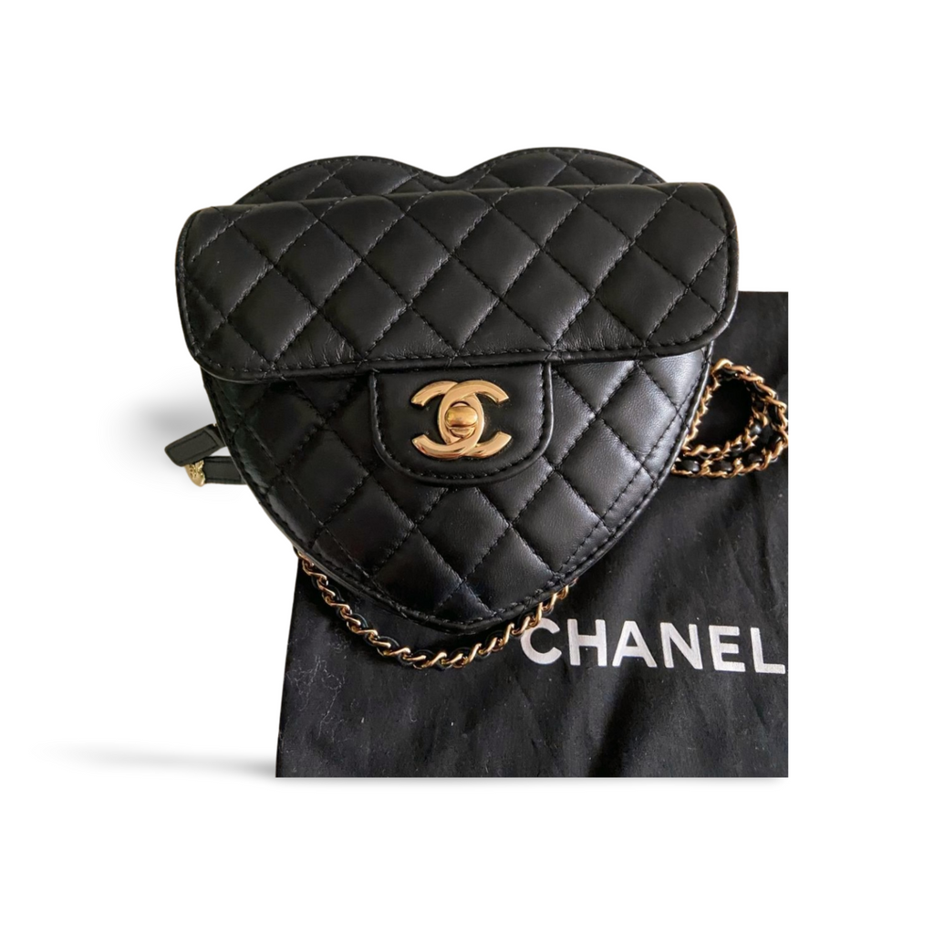 Chanel Heart Bag black  Lambskin GHW
