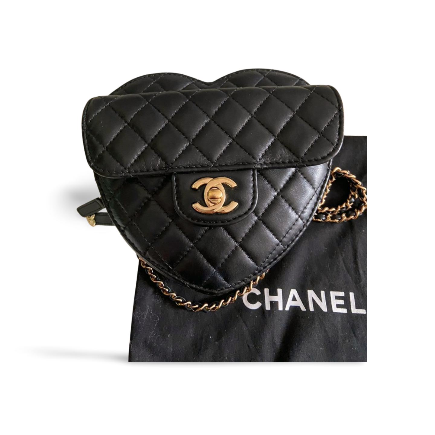 Chanel Heart Bag black  Lambskin GHW