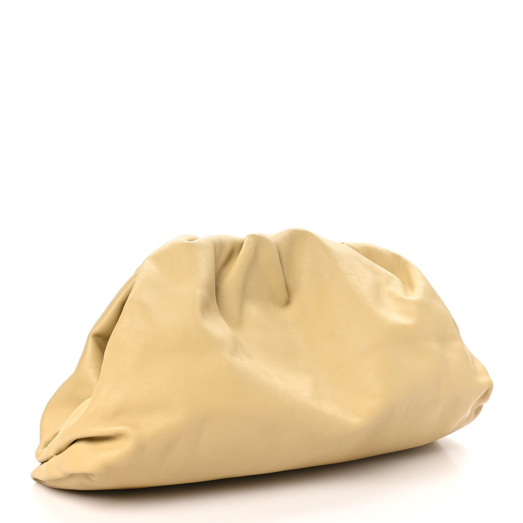 Smooth Butter Calf The Pouch Oversized Clutch Tapioca