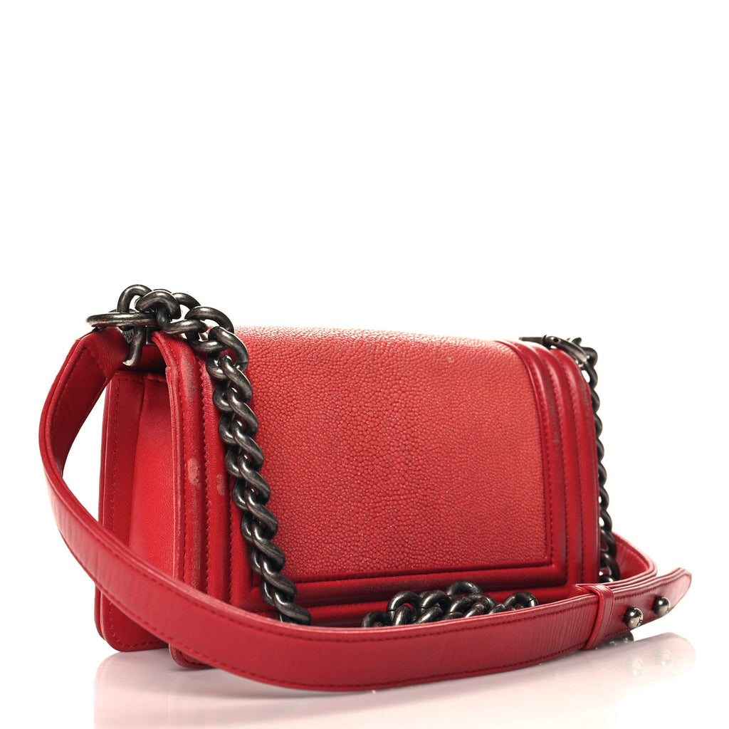 Galuchat Stingray Small Boy Flap Red