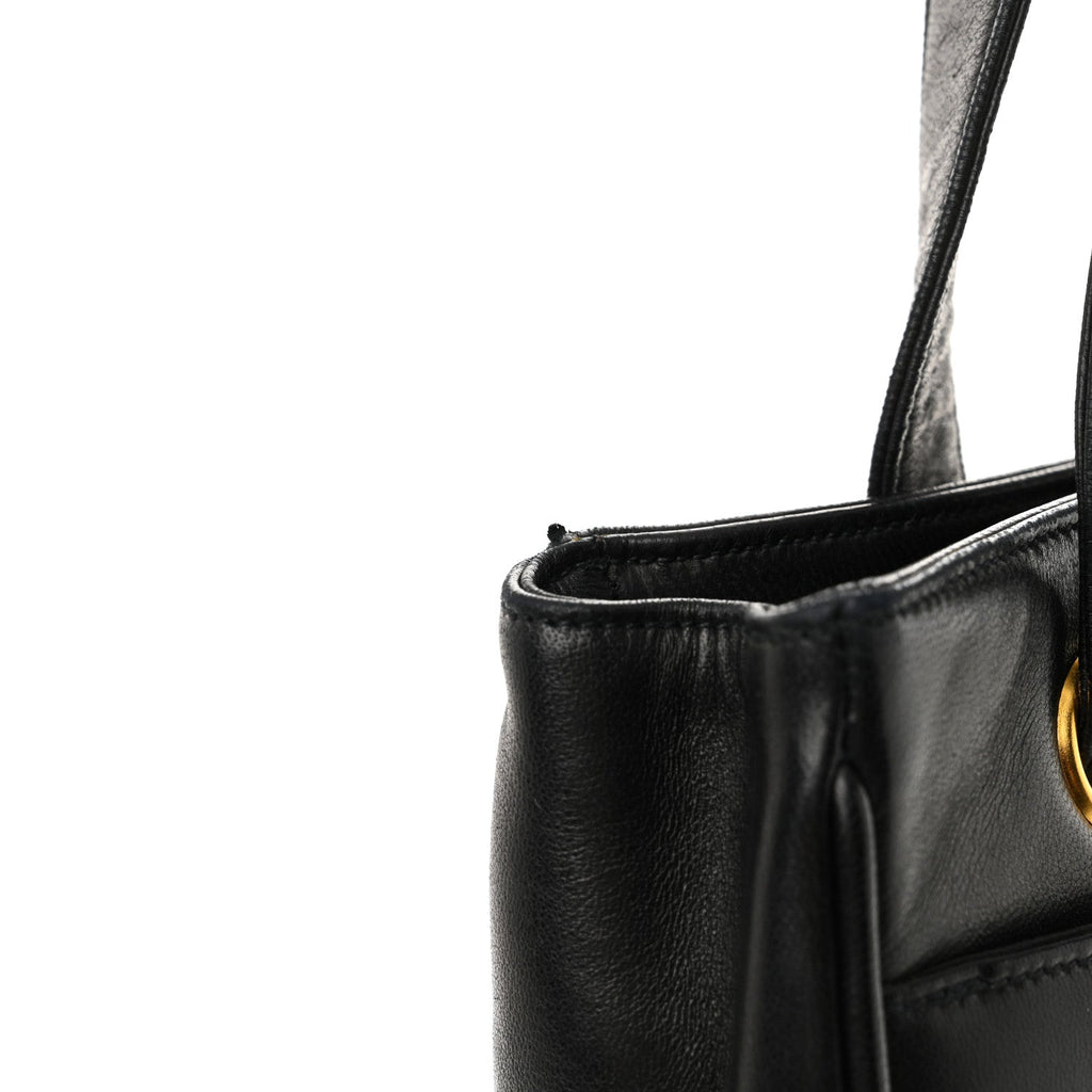 Lambskin Studded CC Tote Black