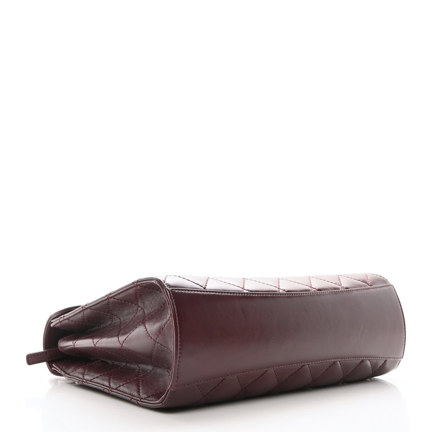 Calfskin Quilted Large Mad About Quilting Flap Burgundy