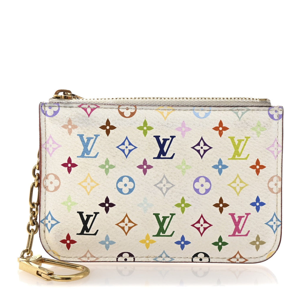 Monogram Multicolor Key Pouch White Anie