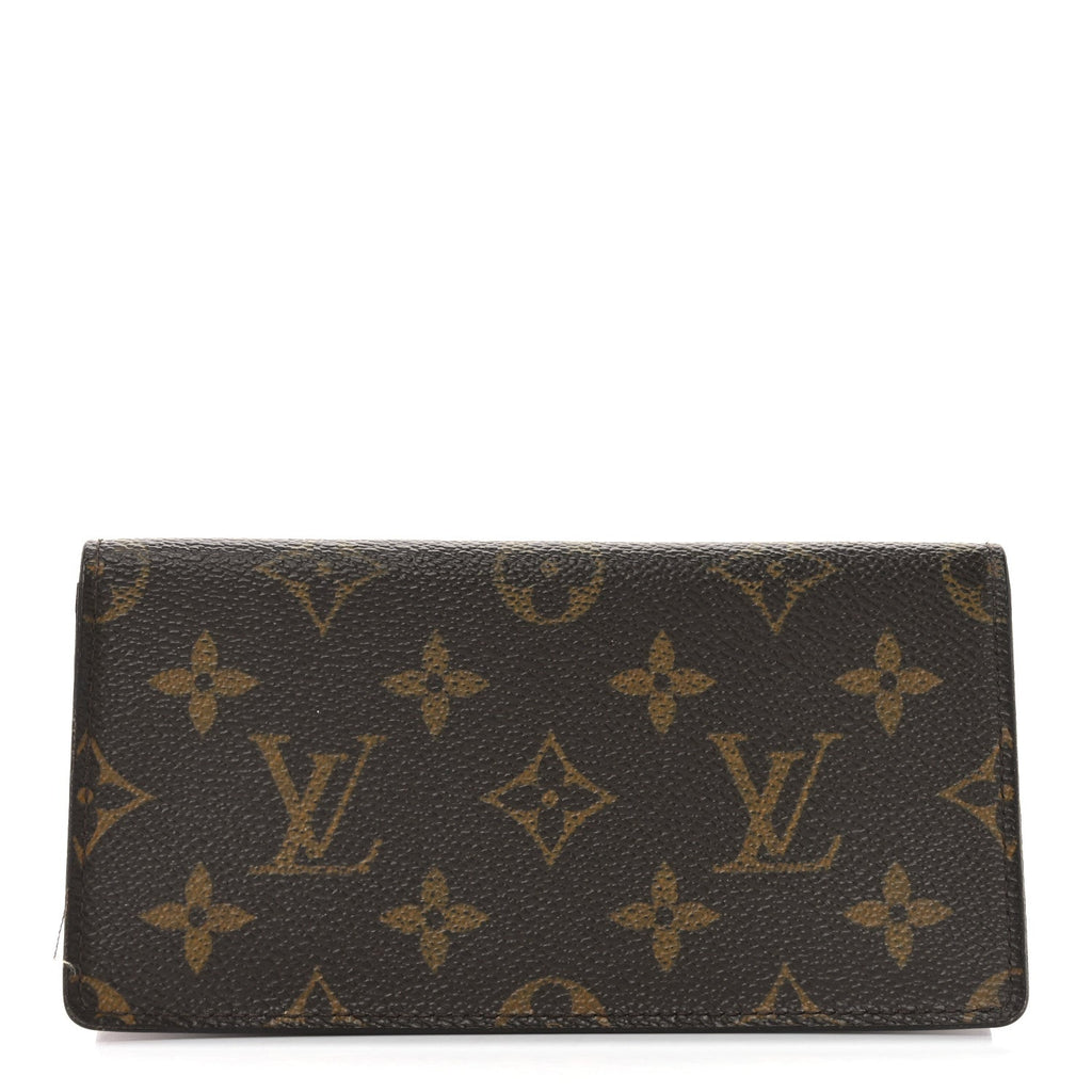 Monogram Simple Checkbook Holder Wallet Cover