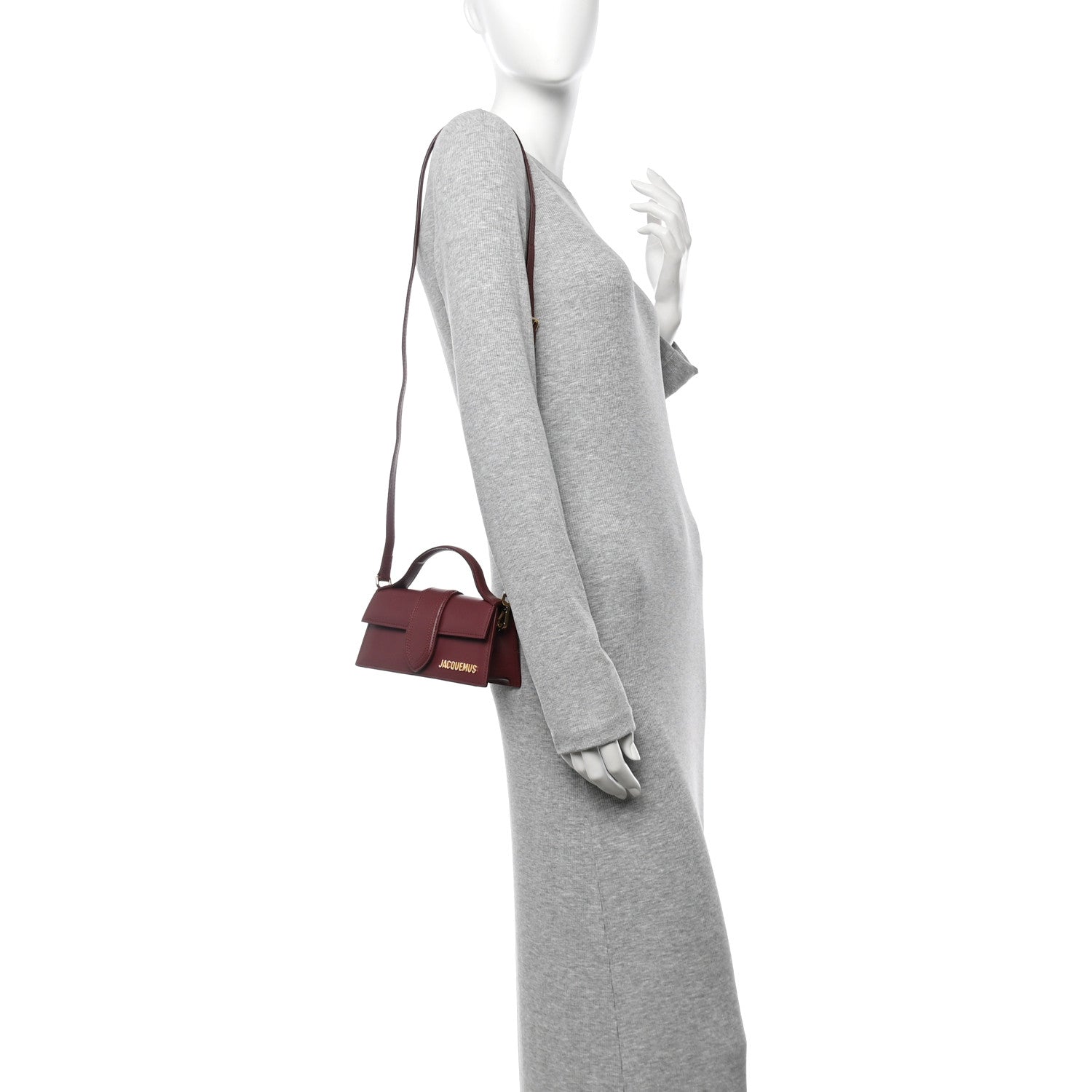 Smooth Calfskin Le Bambino Dark Burgundy