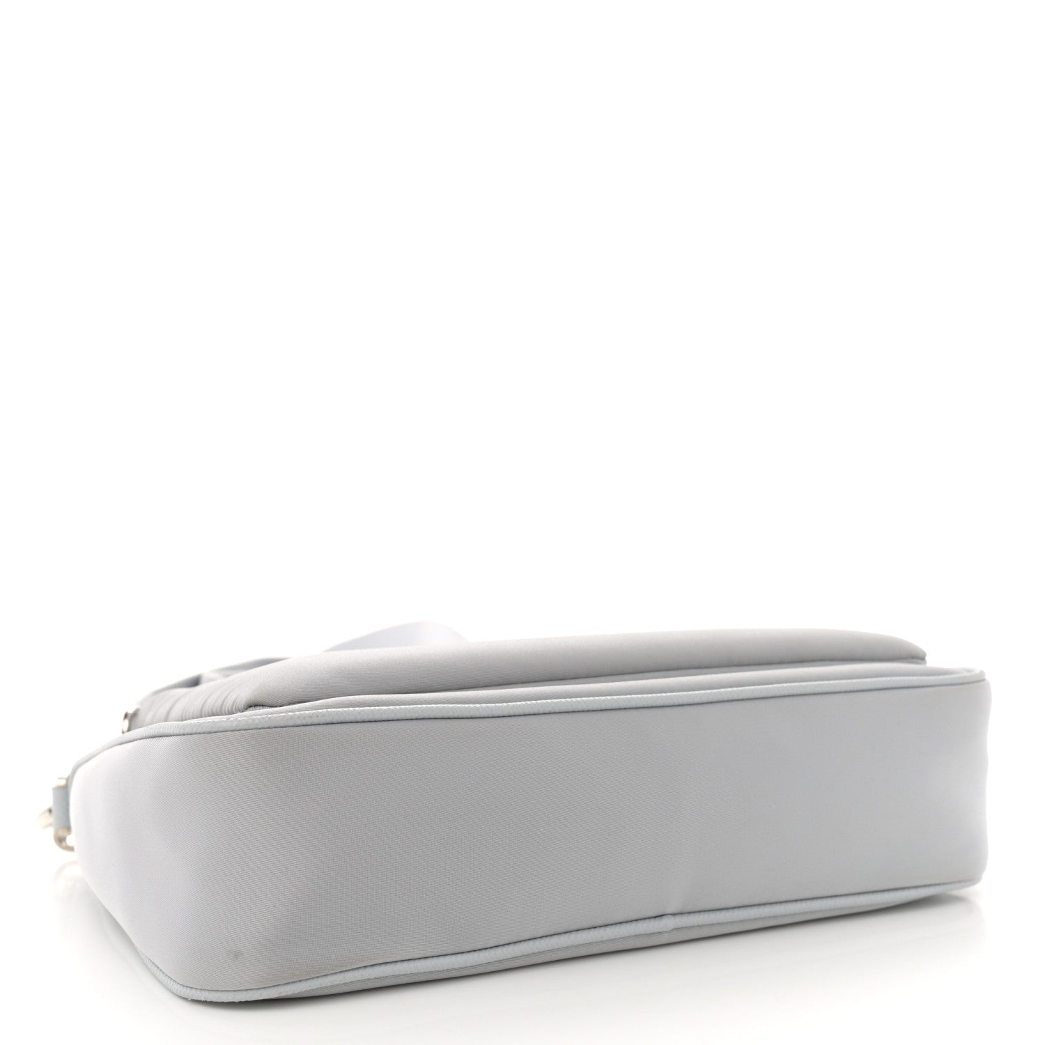 Re-Nylon Saffiano Double Pouch Shoulder Bag Fiordaliso