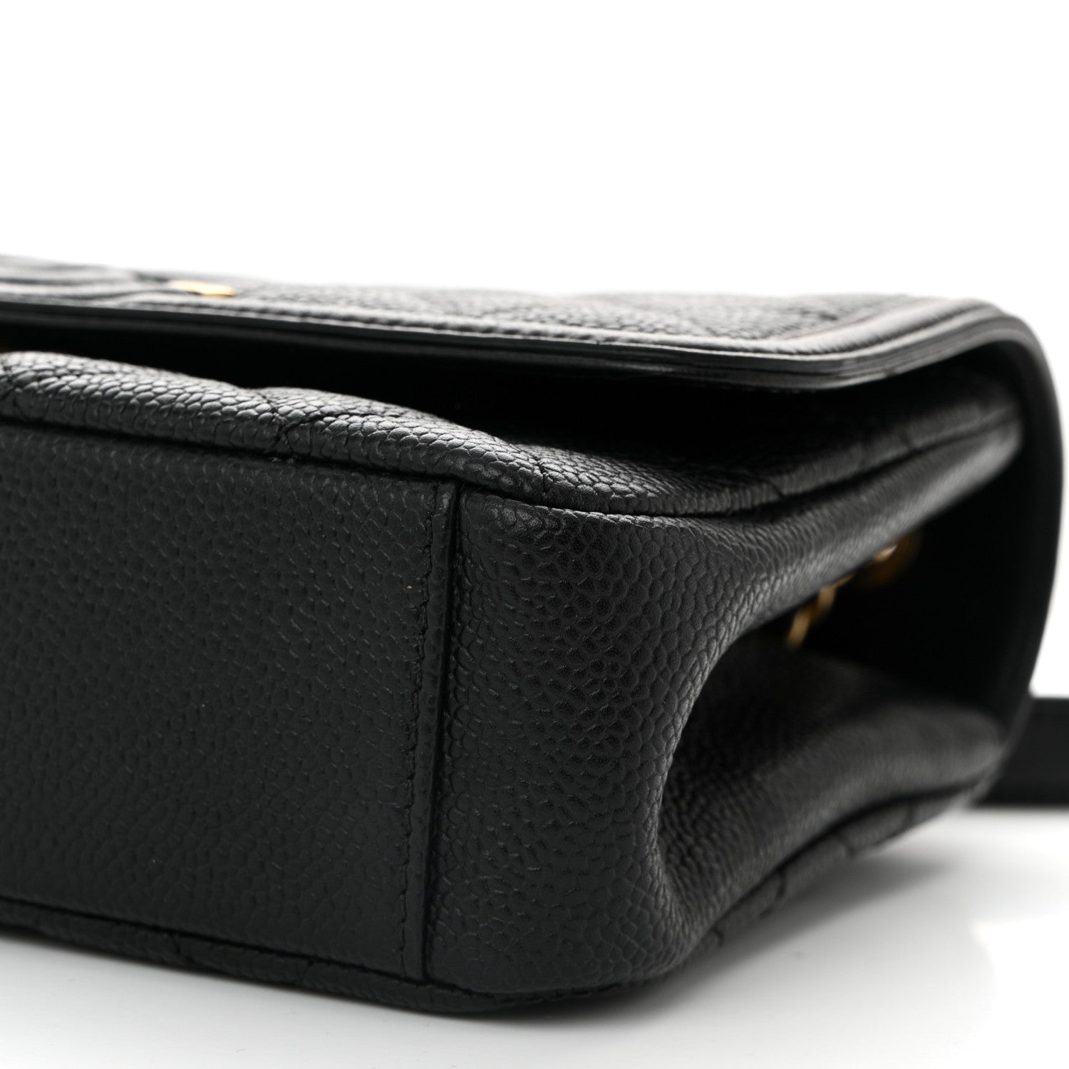 Caviar Quilted Small CC Filigree Flap Black