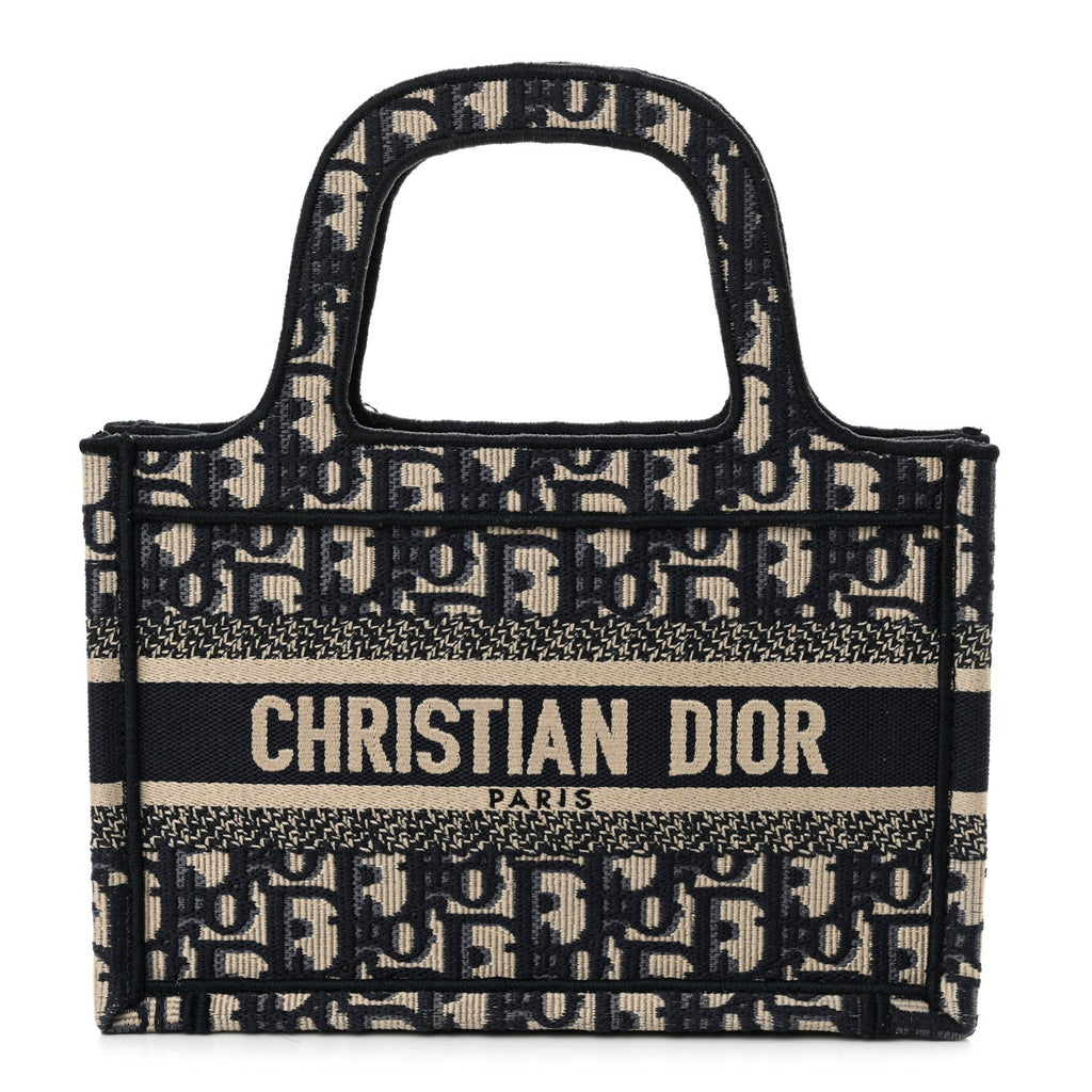 Oblique Mini Book Tote Blue Multicolor