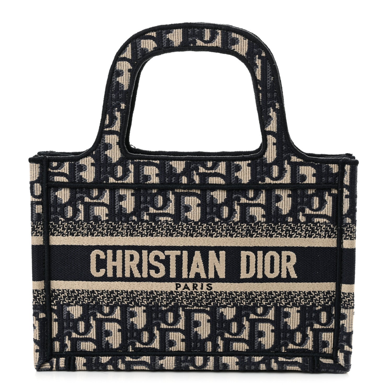 Oblique Mini Book Tote Blue Multicolor