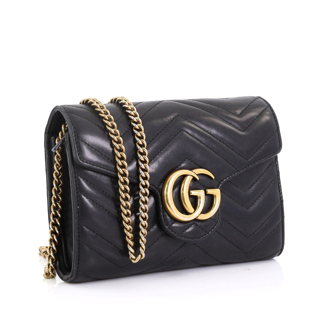 GG Marmont Chain Wallet Matelasse Leather Mini