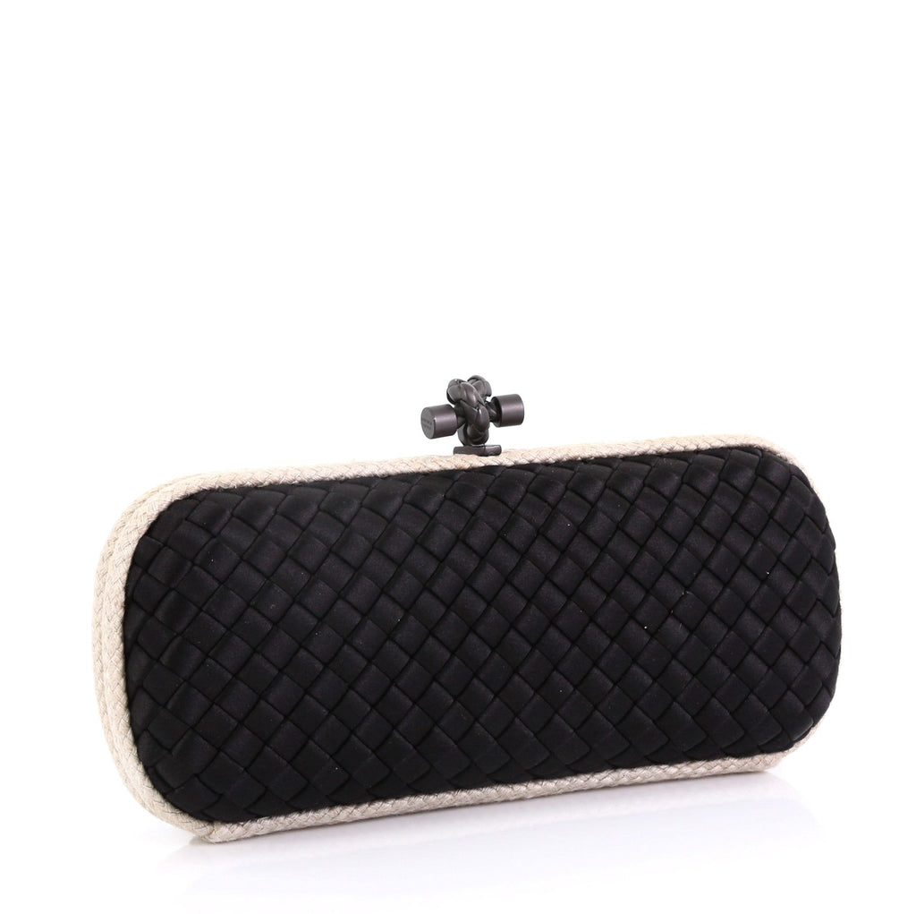 Box Knot Clutch Intrecciato Satin Long