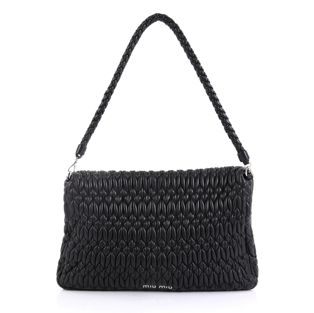 Crystal Clutch Matelasse Leather Large